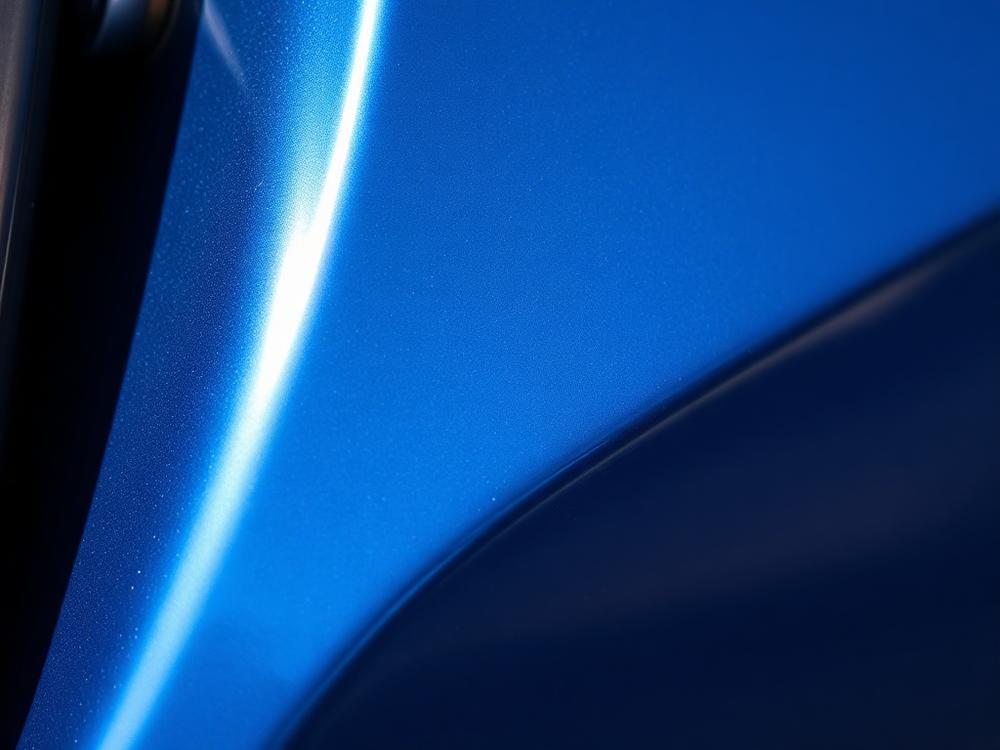 Door ding & crease — Before paintless dent repair in Canton GA